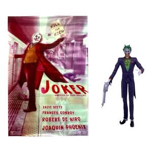 Joker Poster & Action Figure Bundle | Joaquin Phoenix Suicide Squad Gift Set